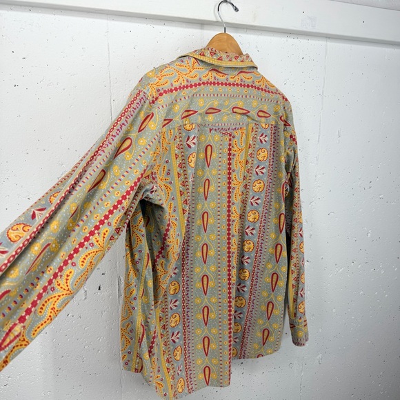 Lucky Brand Men’s Size XXL Southwest Paisley Pearl Snap Corduroy Shirt - Picture 6 of 15